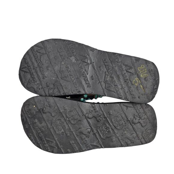 Montana West Foam Wedge Flip Flop Sandals 6 Medallion Turquoise Western Cowgirl - Picture 11 of 11